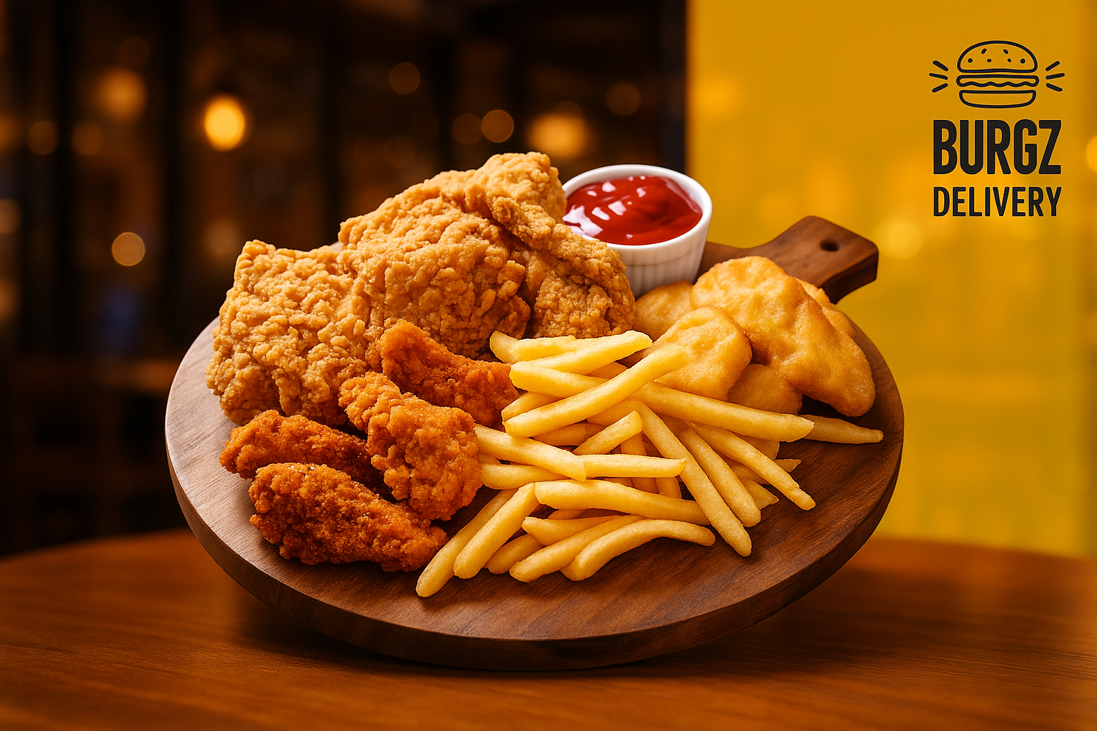 MENU de Fritas + Frango Frito + Nuggets